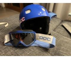 POC Helm , blau Größe M/L 56/58 mit Brille